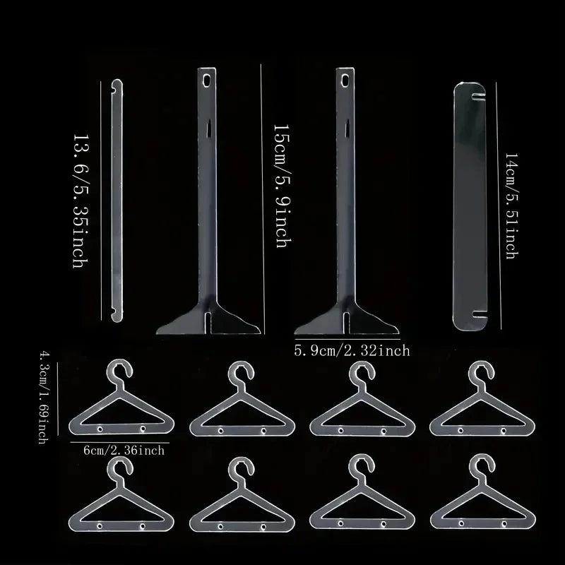 1set/2sets Acrylic Creative Jewelry Racks, Coat Hangers Shape Earring Racks, Cute Gift For Women And Girl, Home Shop Decor