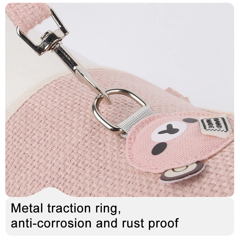 Cute Pet Harness Leash Set for Small Mid Dogs Cat