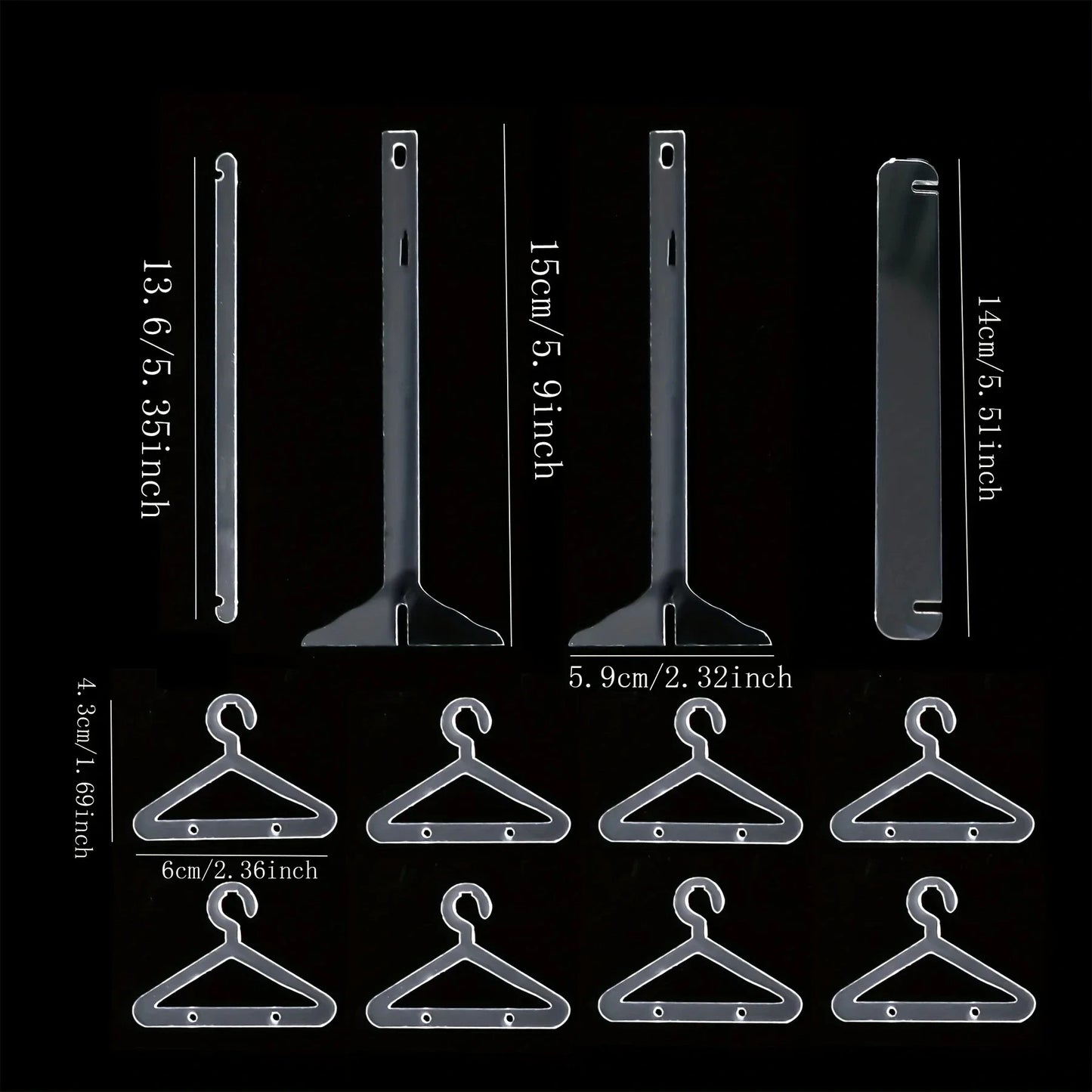 1set/2sets Acrylic Creative Jewelry Racks, Coat Hangers Shape Earring Racks, Cute Gift For Women And Girl, Home Shop Decor