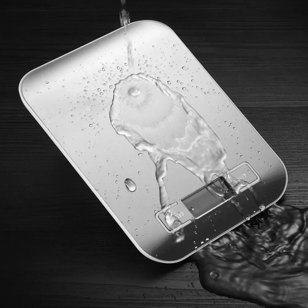 Multifunctional Stainless Steel Kitchen Scale with LCD Display