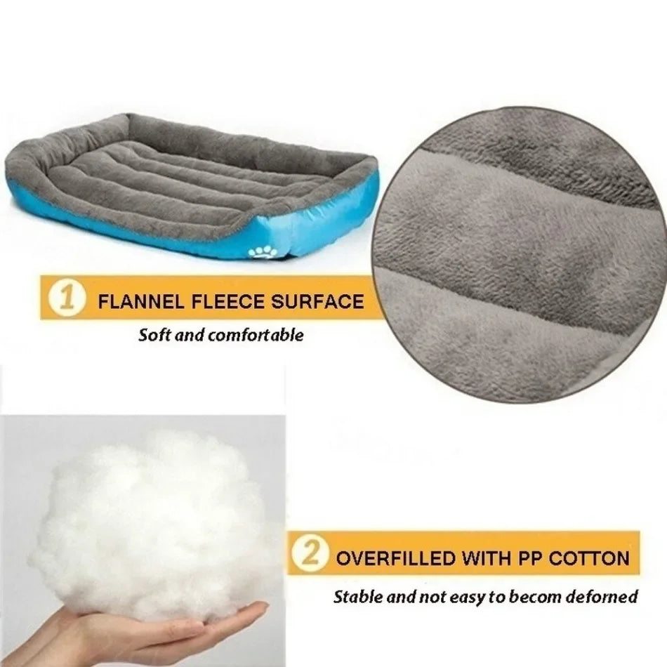 Large Square Nest S-3XL Pet Large Dog Bed for Small Medium Dogs Soft Fleece Nest Big Dog Sofa Bed Winter Warm Cat House for Pet
