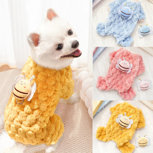 Warm Fleece Pet Overalls for Small Dogs Cats Jumpsuit Puppy Clothes French Bulldog Chihuahua Pajamas Poodle Outfits Pet Clothes