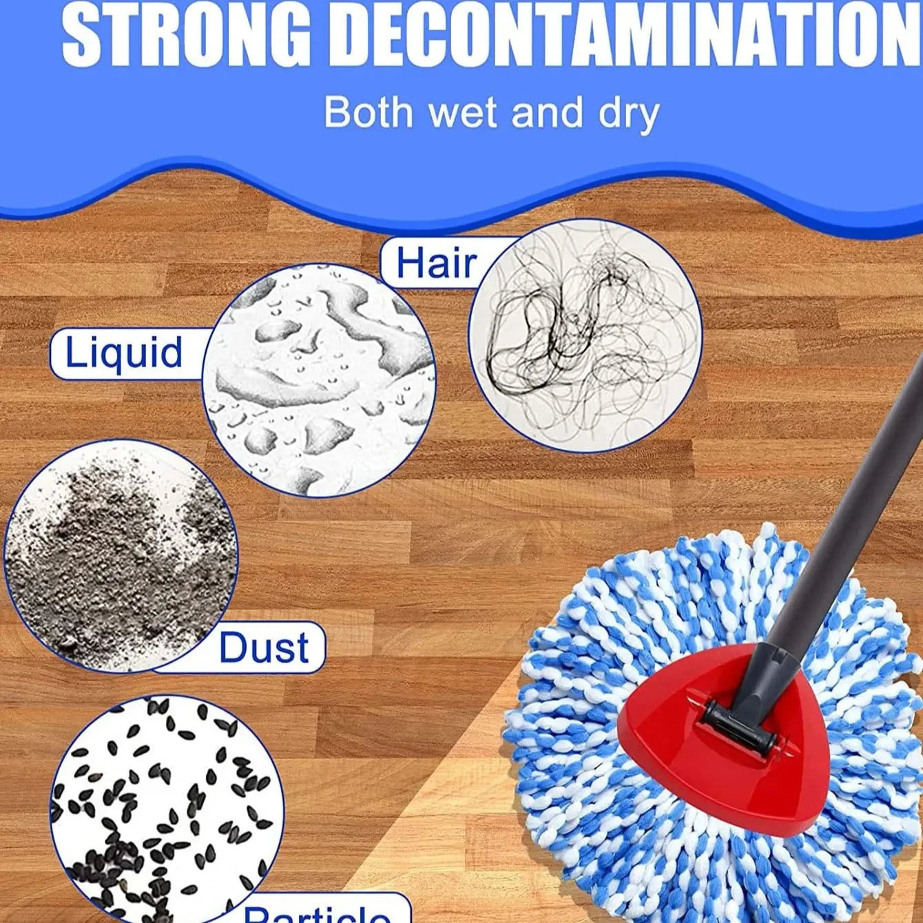 Replacement Head 2-in-1 Replacement Refill Mop