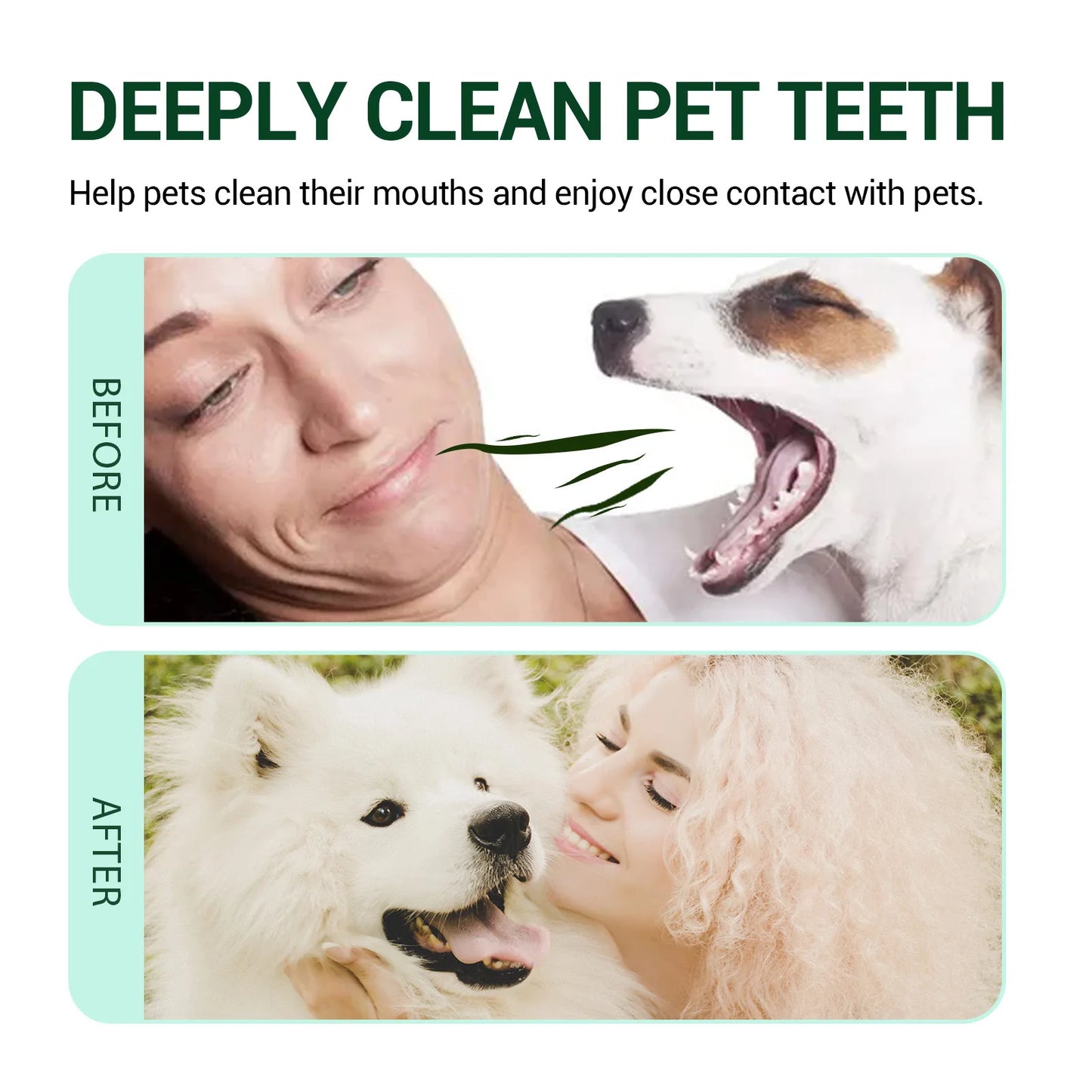 Pet Oral Cleaning Gel Bad Breath Tartar Eliminator Plaque Removal Oral Tooth Stain Deodorant Whiten Teeth Cat Teeth Repair Gel