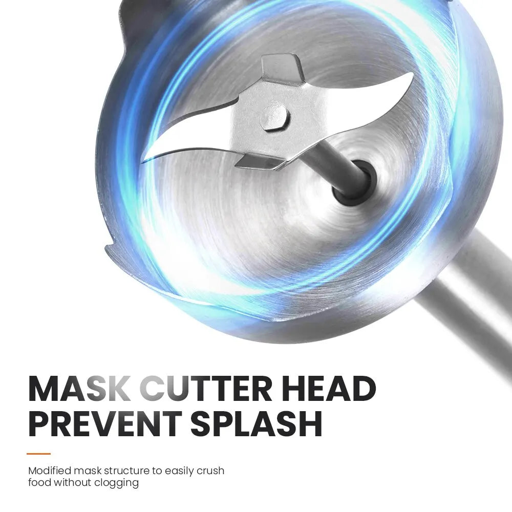 MIUI Hand Immersion Blender 1000W Powerful 4-in-1,Stainless Steel Stick Food Mixer