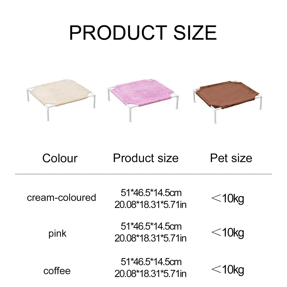 Pet Camping Bed Elevated Bed for Dogs Folding Puppy Camping Bed Cat House Portable Removable Washable Puppy Beds Dog Hammock