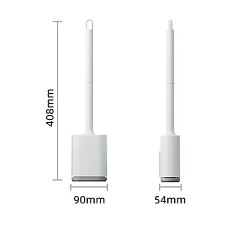 Light luxury Silicone Toilet Brush with Long Handle Flexible Cleane MINI Bathroom Brush Quick Drying Holder Bathroom Accessories