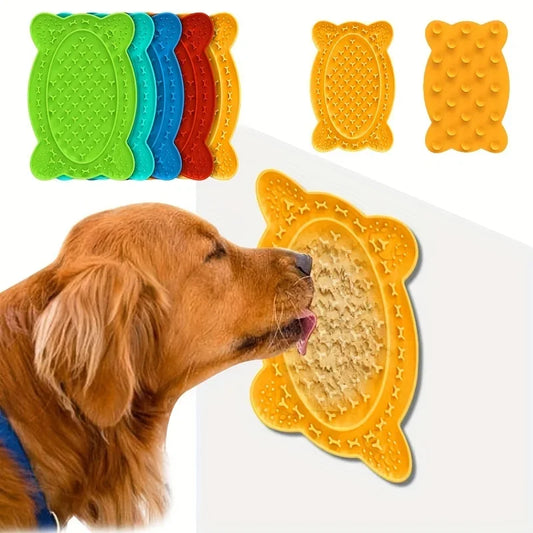 Pet Cat and dog tray suction cup lap pad slow eating pad anti-choking slow bowl lap pad silica gel slow eating plate