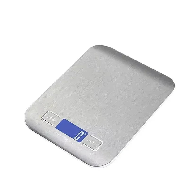 Multifunctional Stainless Steel Kitchen Scale with LCD Display