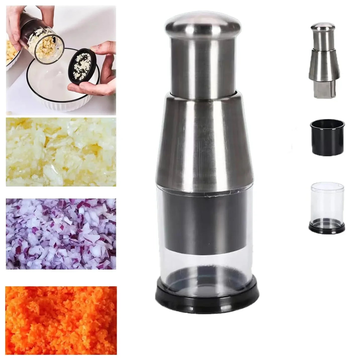 Manual Garlic Chopper Food Crusher Garlic Pressing Handheld Food Processors Slicer Dicer Mixer Kitchen Vegetable Slicer Tool