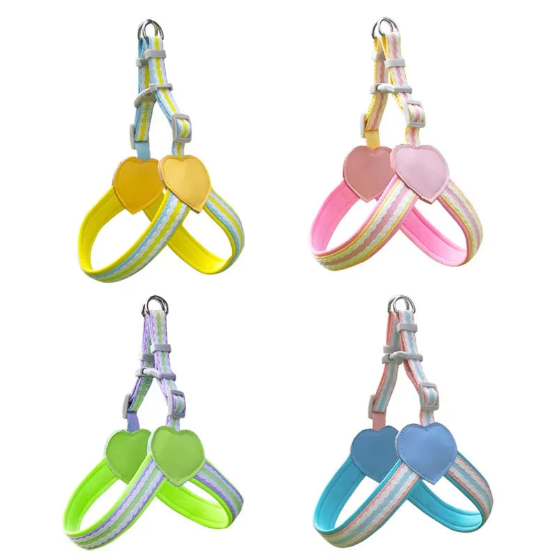 Pet Dog Harness For Small Medium Dogs Cat Reflective Puppy Cats No Pull Breathable Mesh Saddle Pet Chihuahua Bulldog Supplies