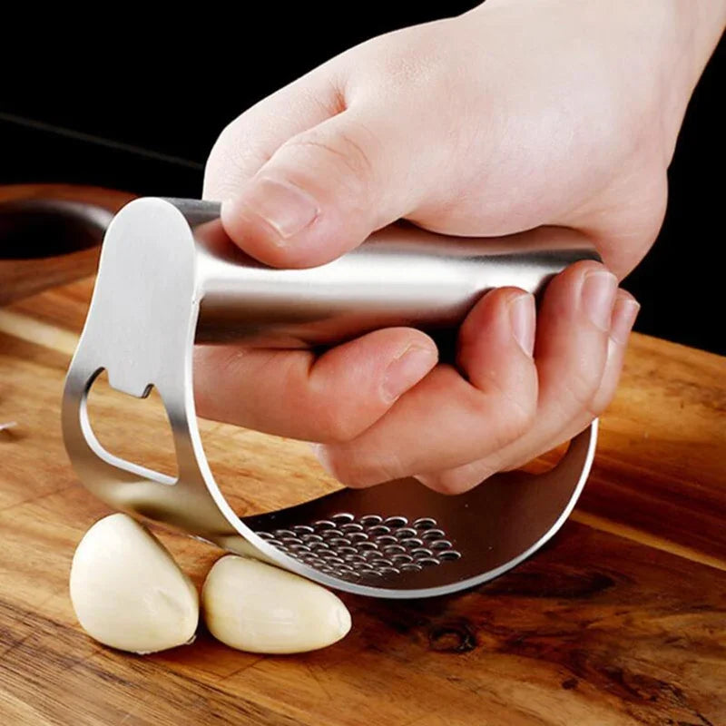 2 in 1 Multifunctional Manual Garlic Press Mincer Zinc Alloy Hand Garlic Clasp Chopper Slicer Crusher Kitchen Vegetable Tools