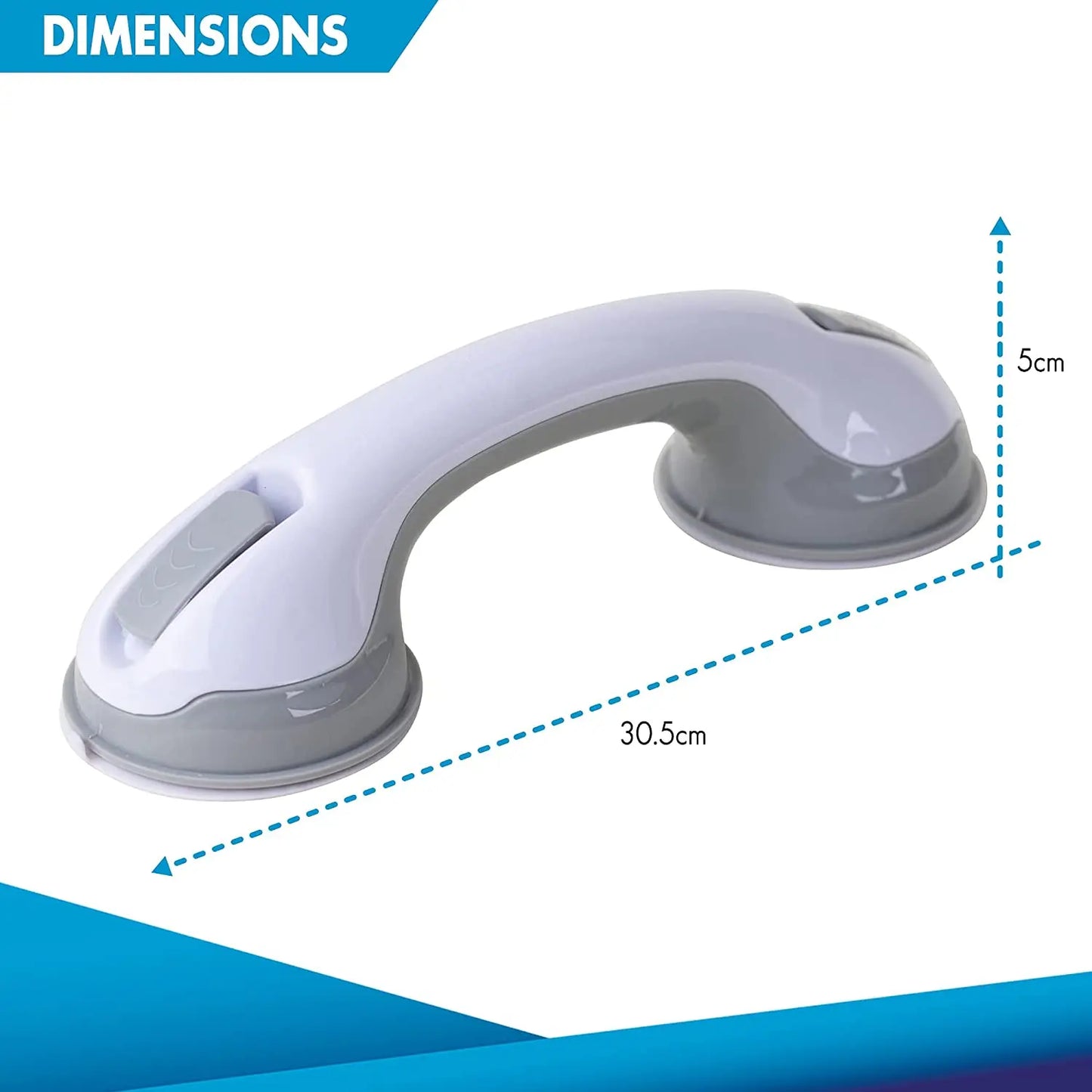 Hot 1/2Pcs Safety Helping Handle Anti Slip Support Toilet Bathroom Safe Grab Bar Handle Vacuum Sucker Suction Cup Handrail