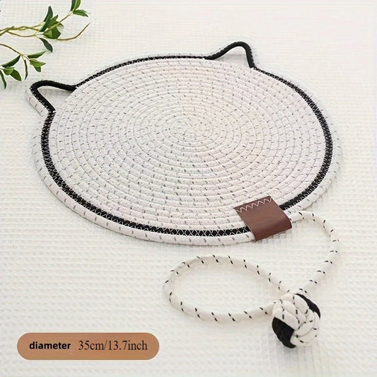Cat Scratch Pad With Ball Toy,Cat Scratch Board For Furniture Protection,Woven Cat Scratch Pad,Cat Lounge Bed Sleeping Cushion
