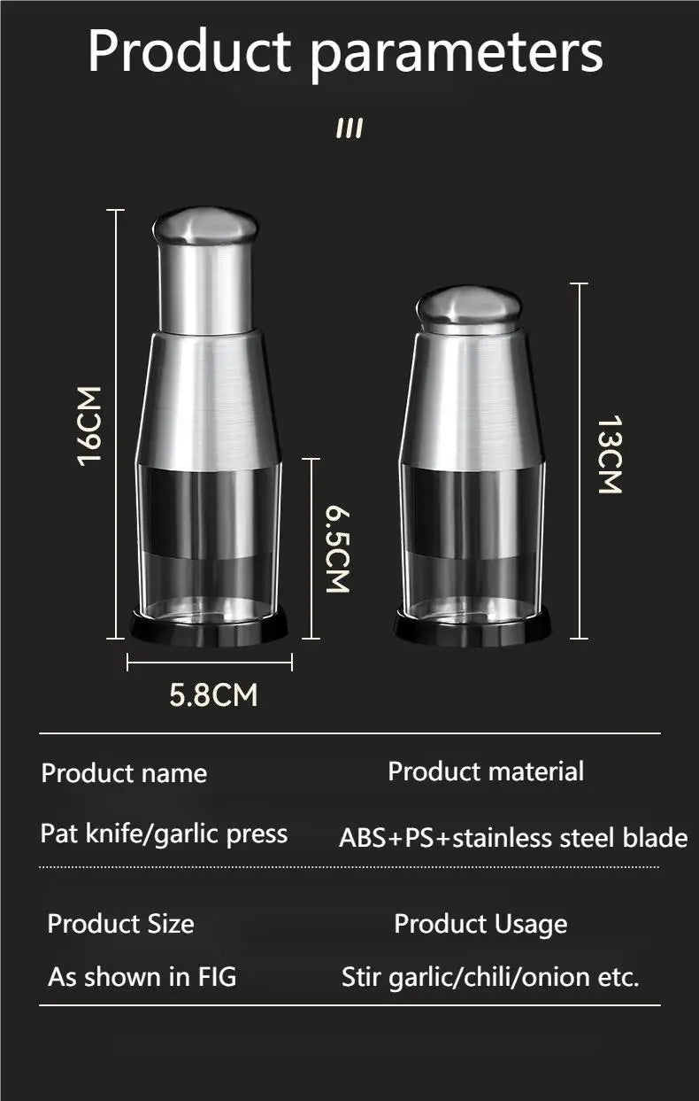 Manual Garlic Press Machine Onion Chopper Garlic Squeezer Fruit Vegetable Crusher Kitchen Chopper Tool