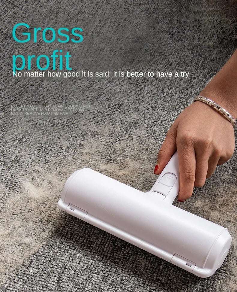 Pet Hair Remover Roller Cleaning Lint Sticky Hair Brush Hair Cleaner Dog Cat Remover Pet Supplies Brush for Sofa Clothe