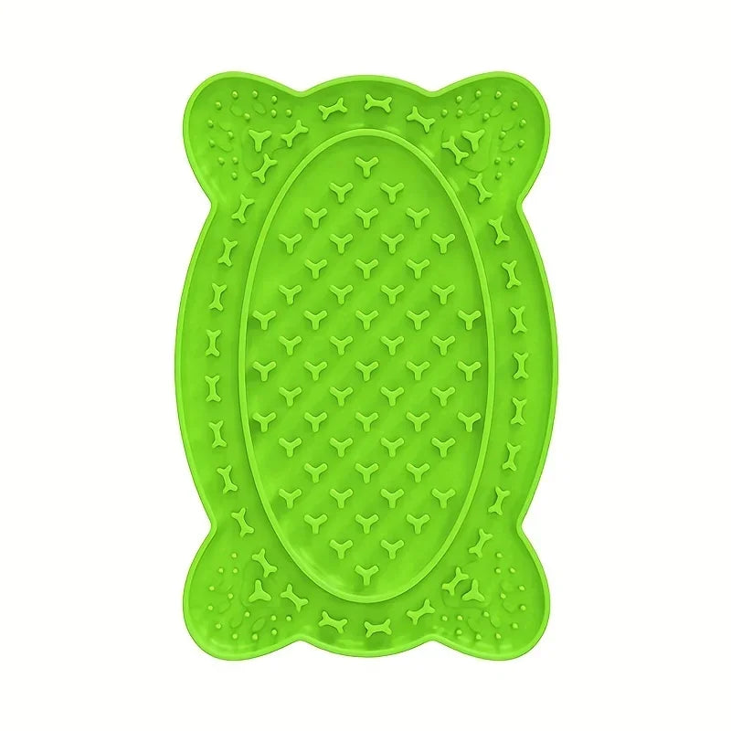 Pet Cat and dog tray suction cup lap pad slow eating pad anti-choking slow bowl lap pad silica gel slow eating plate