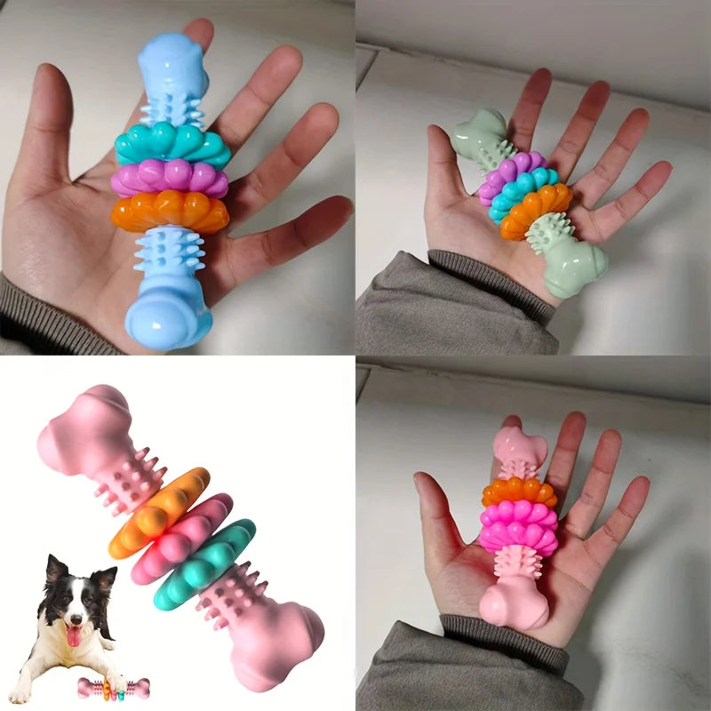New Pet Toys Dog Toys TPR Bone-shaped Fleshy Chewing and Chewing Teething Toy Set Dog Boring Teething Cat Decompression Toys