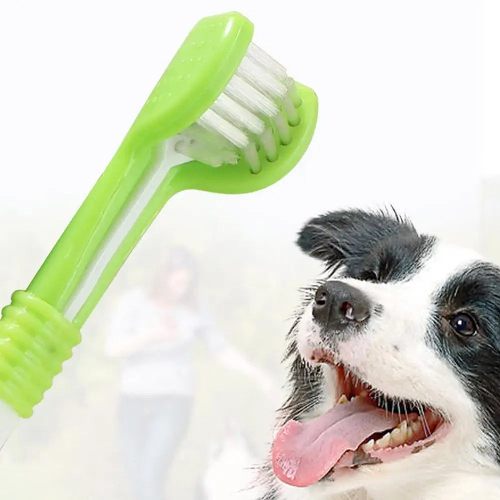 3 Sided Pet Toothbrush Dog Plastic Toothbrush Removing Bad Breath Care Tartar Cleaning Mouth Pet Dental Cat Cleaning Mouth