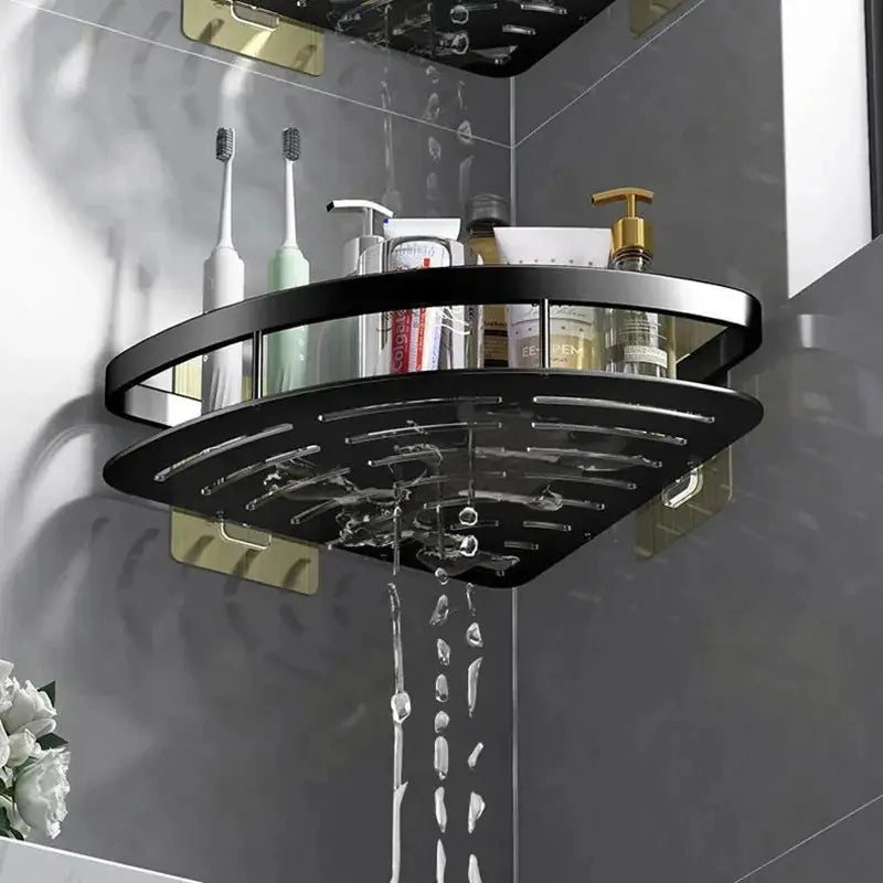Bathroom Shelf Shampoo Rack Makeup Storage Organizer Shower Shelf Bathroom Accessories No Drill Wall Corner Shelf