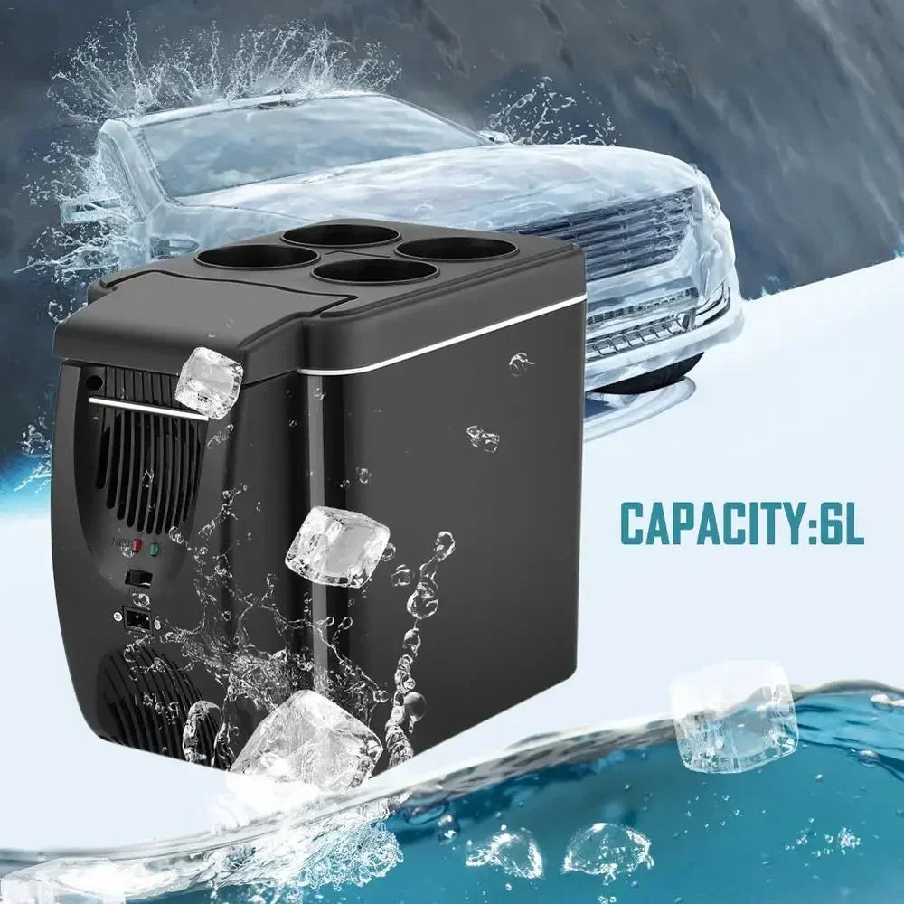 Electric Car Refrigerator 6L 12V Mini Freezer Car Freezer Cooler and Warmer Electric Fridge Portable Icebox Travel Refrigerato