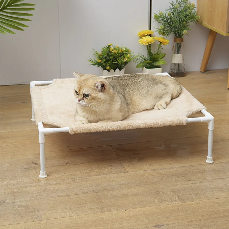 Pet Camping Bed Elevated Bed for Dogs Folding Puppy Camping Bed Cat House Portable Removable Washable Puppy Beds Dog Hammock