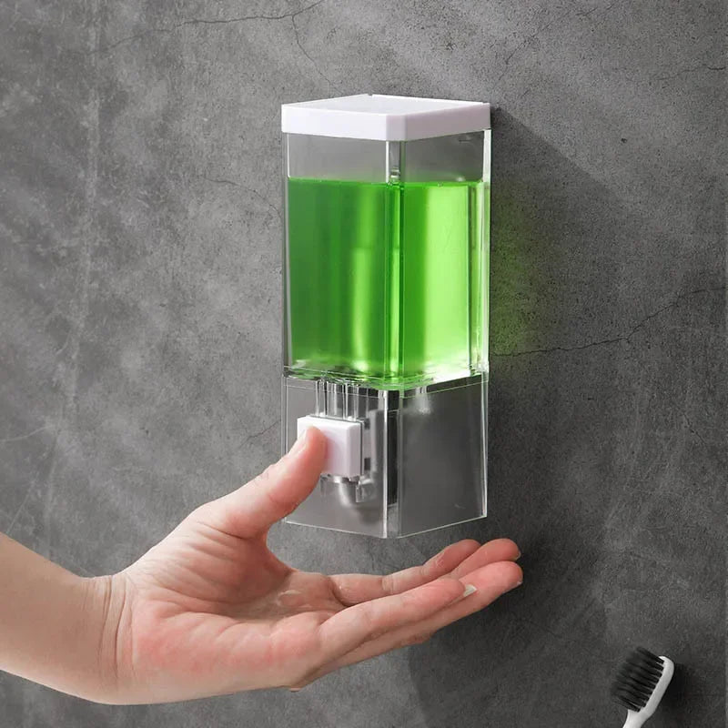 250ml Manual Soap Dispenser Transparent Wall Mounted Bathroom Sanitizer Shampoo Shower Gel Container Bottle