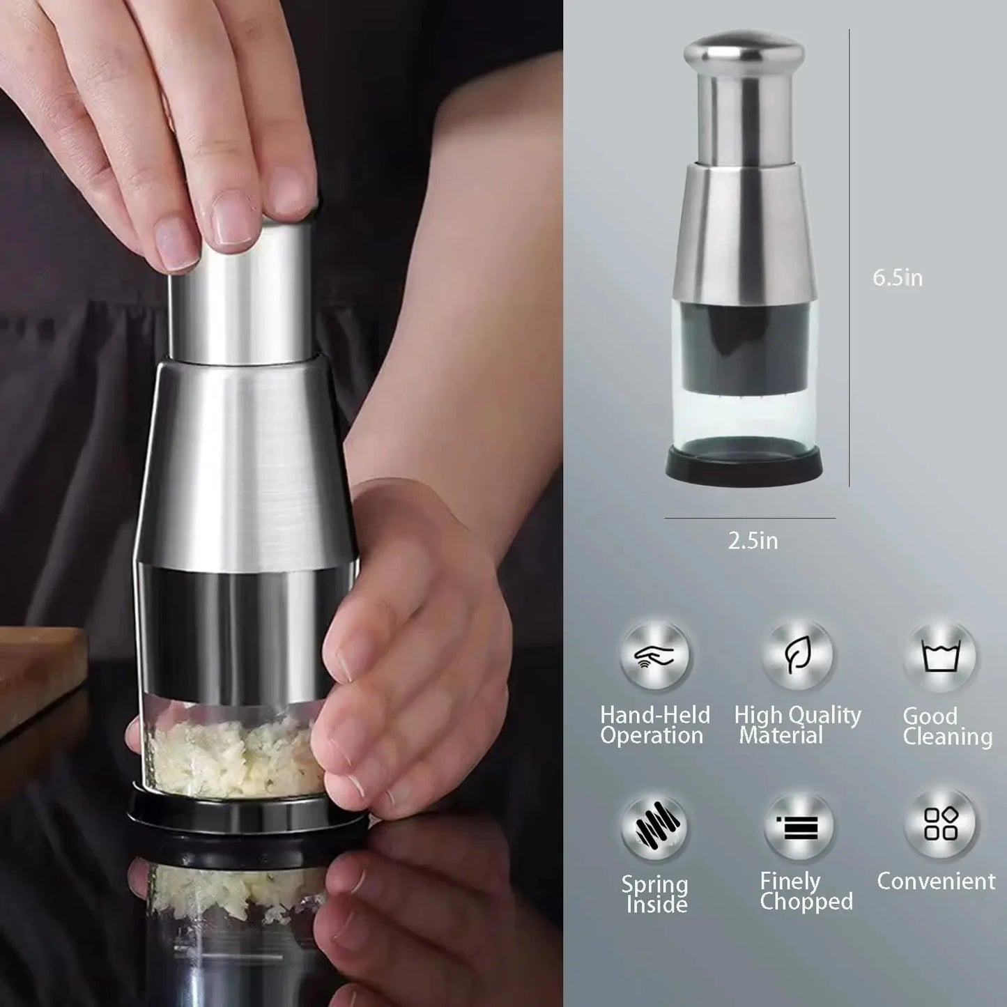 Manual Garlic Chopper Food Crusher Garlic Pressing Handheld Food Processors Slicer Dicer Mixer Kitchen Vegetable Slicer Tool
