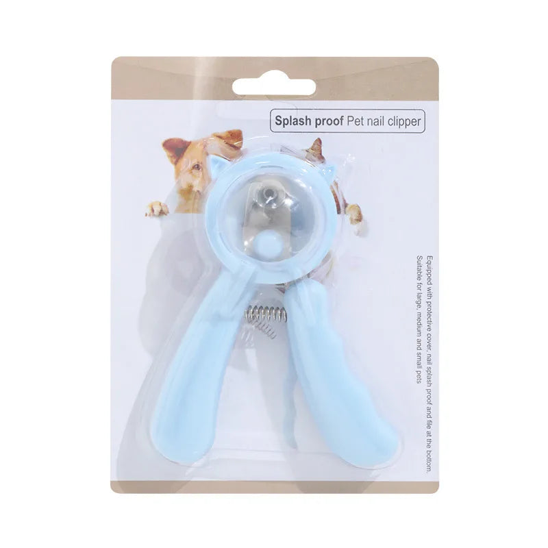 Pet nail clippers for dogs and cats, alloy blades for nail grinding, blister pack, splash-proof nail clippers with file