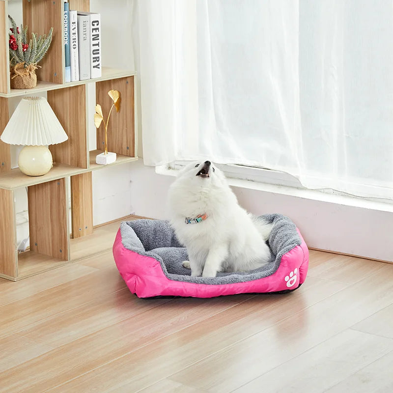 Large Square Nest S-3XL Pet Large Dog Bed for Small Medium Dogs Soft Fleece Nest Big Dog Sofa Bed Winter Warm Cat House for Pet