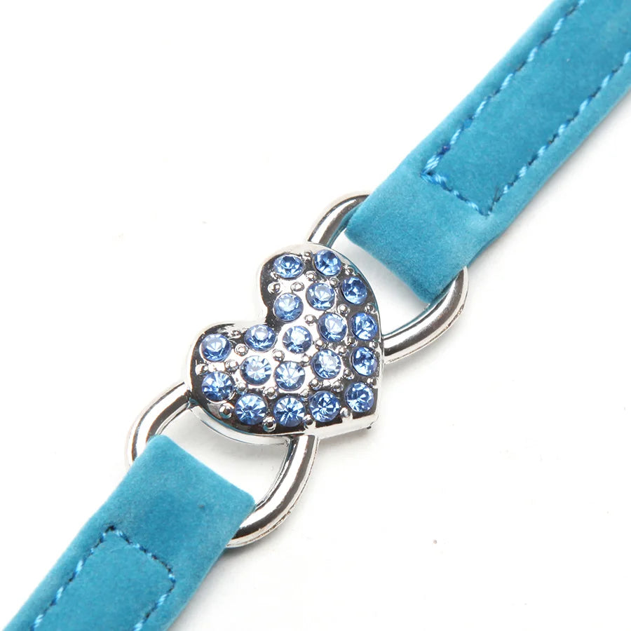 Cat collar with colored diamond flocking suitable for small dogs necklace
