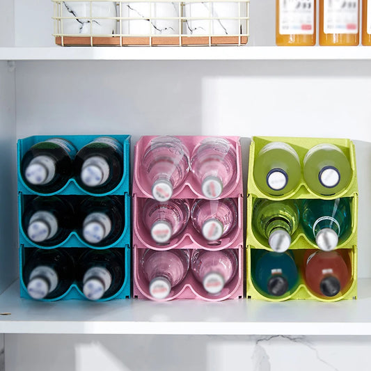 3pcs- Wheat straw refrigerator storage rack