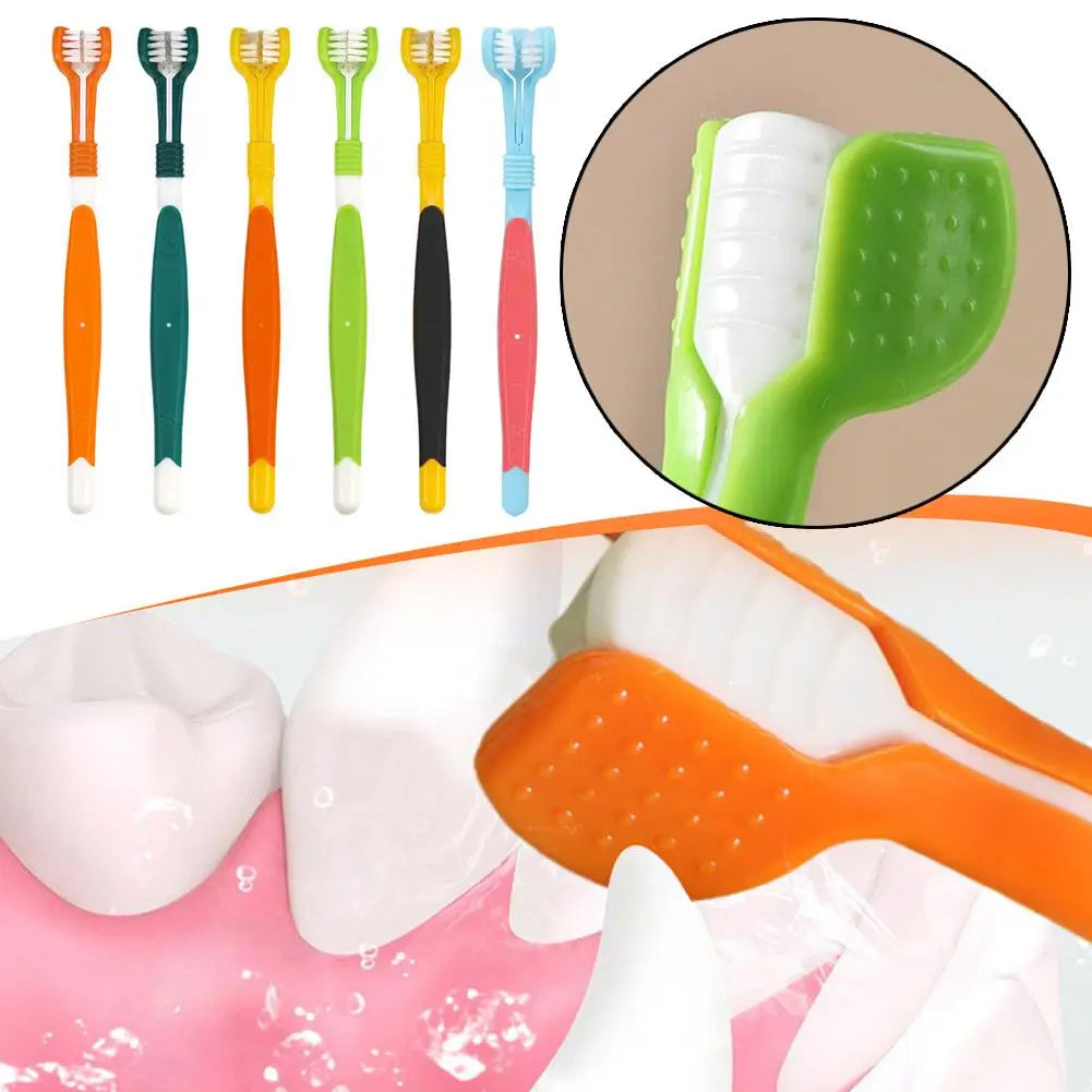 3 Sided Pet Toothbrush Dog Plastic Toothbrush Removing Bad Breath Care Tartar Cleaning Mouth Pet Dental Cat Cleaning Mouth