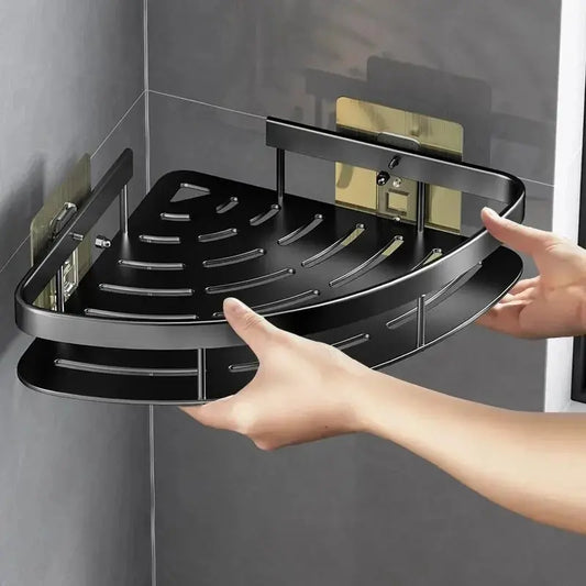 Bathroom Shelf Shampoo Rack Makeup Storage Organizer Shower Shelf Bathroom Accessories No Drill Wall Corner Shelf