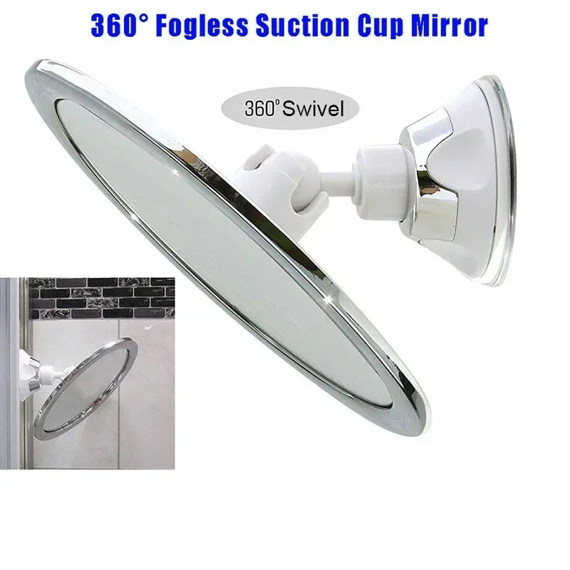 Makeup Mirror With Holder Suction Cup 360 Rotation Shower Shave Round Mirrors Bathroom Mirrors Washroom