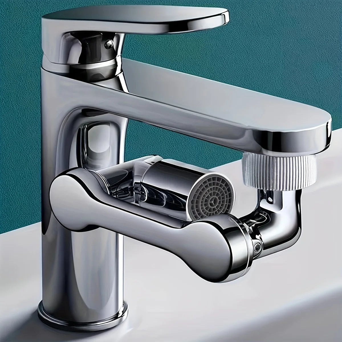 1set/3sets/5sets/8sets-Kitchen Bathroom Faucet, Splash-proof Flying Rain Waterfall Out Water Faucet, Universal Rotating Starter