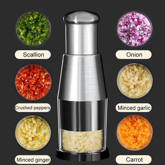 Manual Garlic Press Machine Onion Chopper Garlic Squeezer Fruit Vegetable Crusher Kitchen Chopper Tool