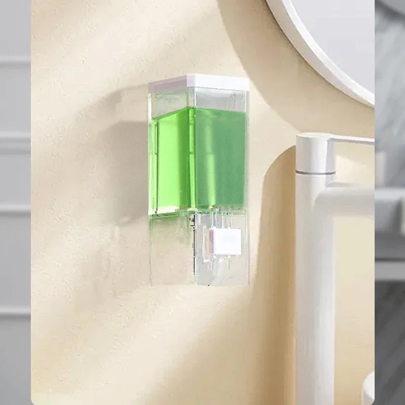250ml Manual Soap Dispenser Transparent Wall Mounted Bathroom Sanitizer Shampoo Shower Gel Container Bottle