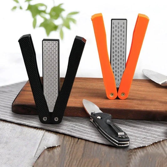 New Double Sided Folded Pocket Sharpener Diamond Knife Sharpening Stone Kitchen Tool