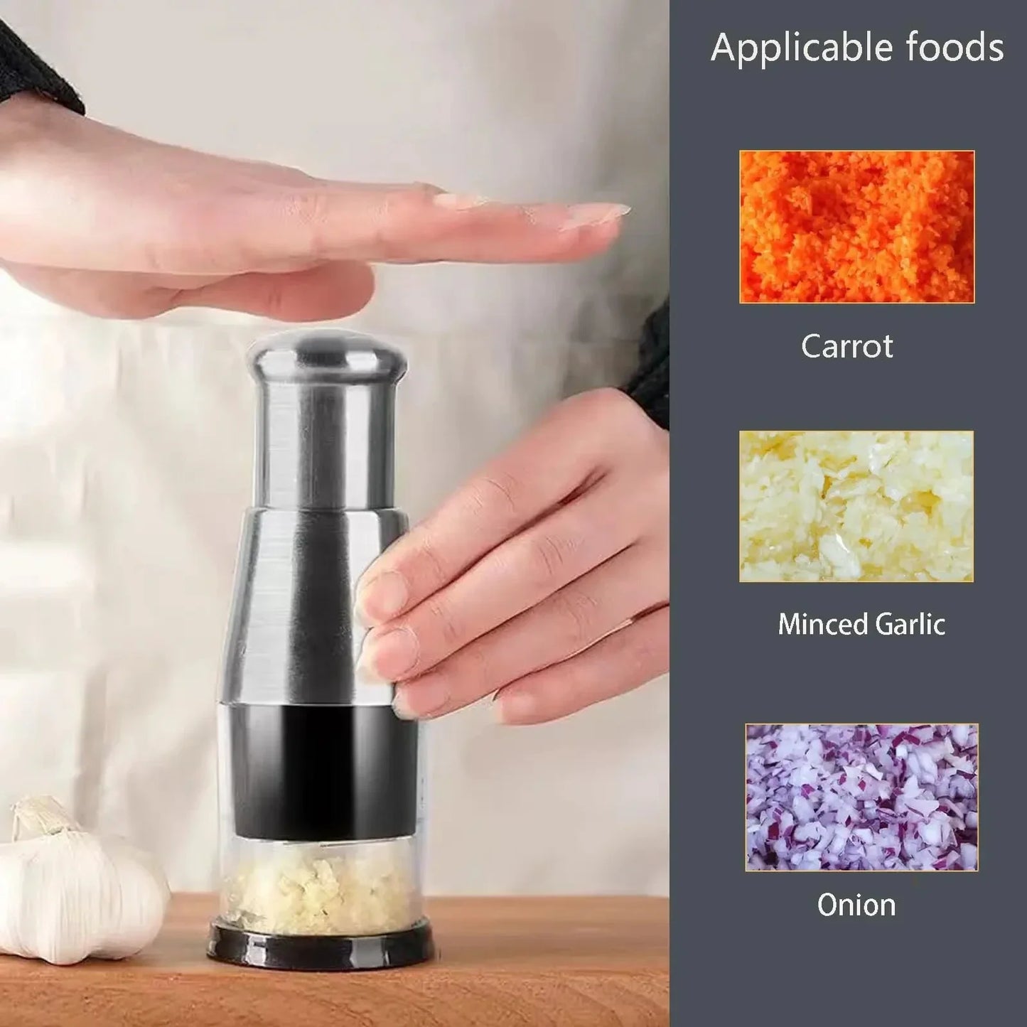 Manual Garlic Chopper Food Crusher Garlic Pressing Handheld Food Processors Slicer Dicer Mixer Kitchen Vegetable Slicer Tool
