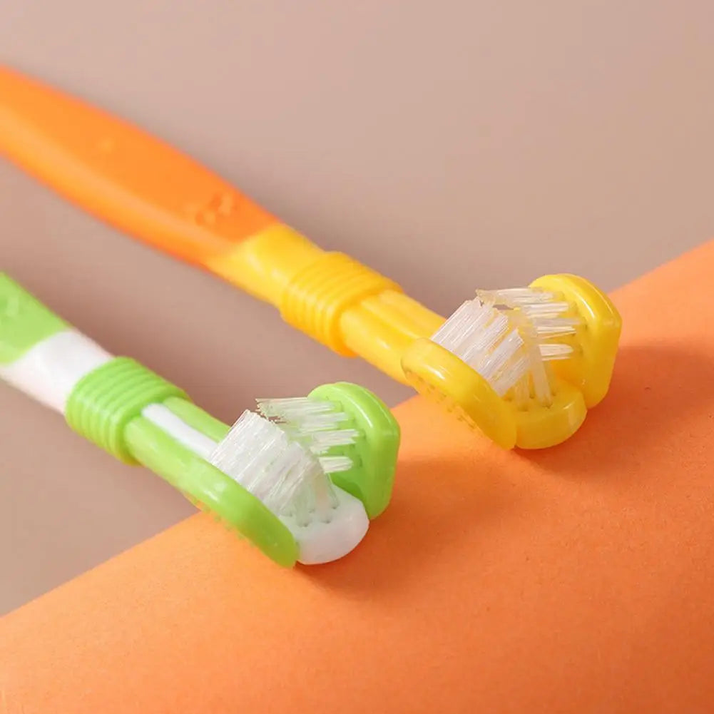 3 Sided Pet Toothbrush Dog Plastic Toothbrush Removing Bad Breath Care Tartar Cleaning Mouth Pet Dental Cat Cleaning Mouth