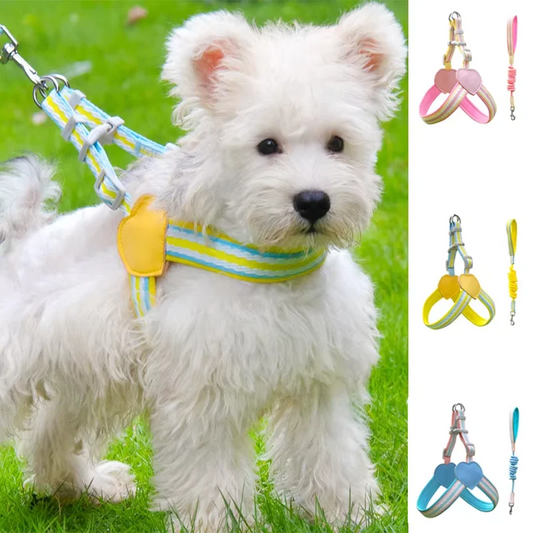 Pet Dog Harness For Small Medium Dogs Cat Reflective Puppy Cats No Pull Breathable Mesh Saddle Pet Chihuahua Bulldog Supplies