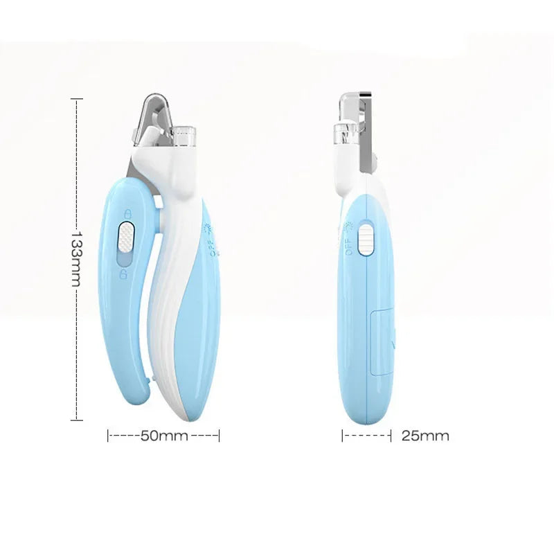 Pet Nail Clippers Dog Cat Nail Trimmer Labor-Saving Nail Clipper Convenient LED Electric Nail Grinder Dog Grooming Supplies