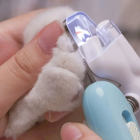 Pet Nail Clippers Dog Cat Nail Trimmer Labor-Saving Nail Clipper Convenient LED Electric Nail Grinder Dog Grooming Supplies
