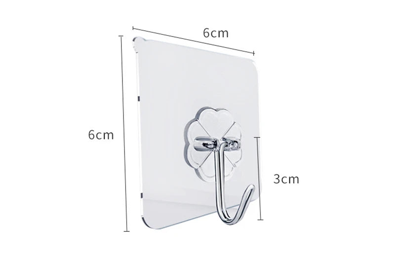 Transparent Stainless Steel Strong Self Adhesive Hook