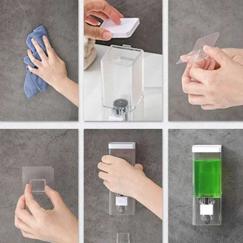 250ml Manual Soap Dispenser Transparent Wall Mounted Bathroom Sanitizer Shampoo Shower Gel Container Bottle