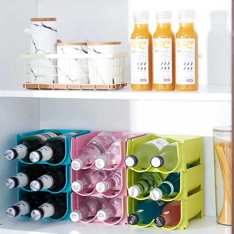 3pcs- Wheat straw refrigerator storage rack