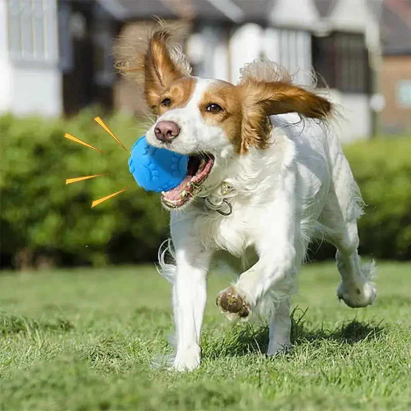 Aggressive Chew Toys for Dogs Indestructible Floating Rubber Sound Squeaky Ball Pet Training  Thorn Balls Latex Teething Toy