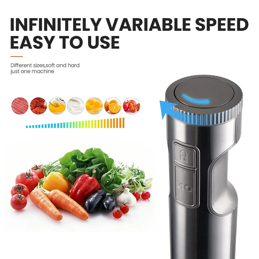 MIUI Hand Immersion Blender 1000W Powerful 4-in-1,Stainless Steel Stick Food Mixer