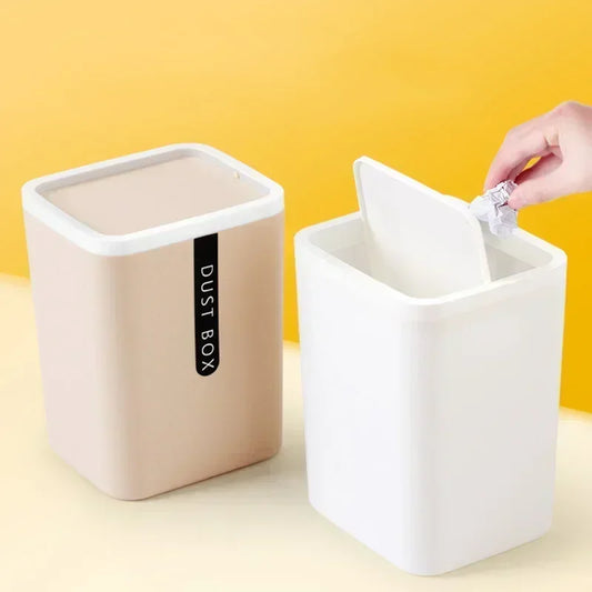 Creative Mini Small Waste Bin Desktop Garbage Basket Home Table Plastic Office Supplies Trash Can Dustbin Sundries Barrel Box